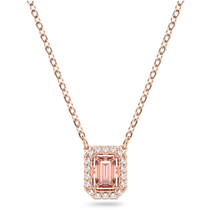 Колье SWAROVSKI, кристаллы Swarovski, длина 38 см, розовое золото