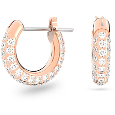 Серьги пусеты SWAROVSKI, кристаллы Swarovski, розовое золото