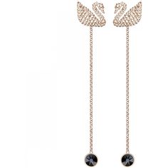 Серьги пусеты SWAROVSKI, кристаллы Swarovski, золото