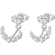 Серьги с подвесками SWAROVSKI, кристаллы Swarovski, серебристый/белый