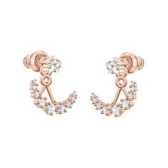 Серьги с подвесками SWAROVSKI, кристаллы Swarovski, розовое золото