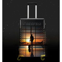 Чемодан Carrera, 119 л, черный/желтый