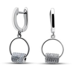 Серьги Silver WINGS, серебро, 925 проба, фианит, длина 3 см