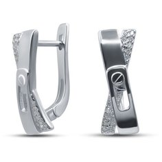 Серьги Silver WINGS, серебро, 925 проба, фианит, длина 2 см