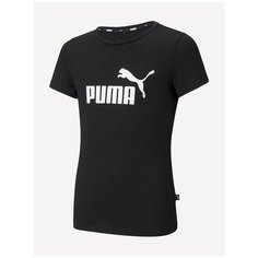 Футболка спортивная PUMA Essentials Logo Youth Tee, размер 116, black