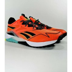 Кроссовки Reebok, размер 10,5, оранжевый, черный, желтый