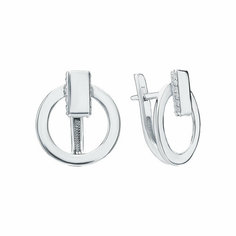 Серьги Яхонт, серебро, 925 проба, фианит, , бесцветный