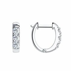 Серьги Яхонт, серебро, 925 проба, фианит, , бесцветный