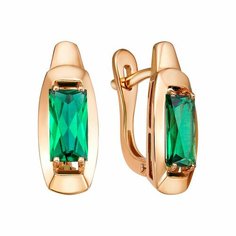 Серьги Яхонт, золото, 585 проба, изумруд, , зеленый