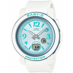 Наручные часы CASIO Baby-G, голубой, бирюзовый, белый