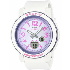 Наручные часы CASIO Baby-G, белый, серебряный, фиолетовый