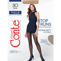 Колготки Conte TULLE, 30 den, размер 2/S, Bronz=Загар