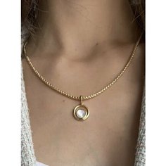 Колье MOON SOUL, перламутр, длина 42 см, золотой
