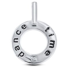 Подвеска Silver WINGS, серебро, 925 проба, фианит, эмаль, серебристый