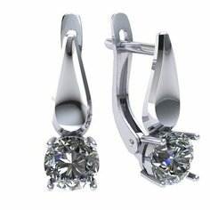 Серьги The Jeweller, серебро, 925 проба, фианит