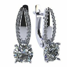 Серьги The Jeweller, серебро, 925 проба, фианит