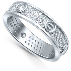 Кольцо Silver WINGS, серебро, 925 проба, фианит, размер 18