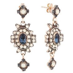 Серьги с подвесками ELEMENT47, серебро, 925 проба, циркон, , серебристый
