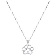 Подвеска ELEMENT47, серебро, 925 проба, родирование, фианит, серебристый