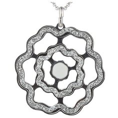 Подвеска ELEMENT47, серебро, 925 проба, родирование, эмаль, серебристый