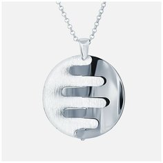 Подвеска ELEMENT47, серебро, 925 проба, родирование, серебристый/черный