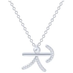 Подвеска ELEMENT47, серебро, 925 проба, родирование, фианит, серебристый