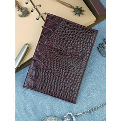 Обложка для паспорта Skin, burgundy
