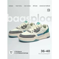 Кеды BAASPLOA, размер 37, бежевый, белый, серый, голубой