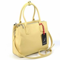 Сумка Sergio Valentini, фактура зернистая, желтый