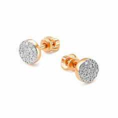 Серьги Яхонт, золото, 585 проба, фианит, , бесцветный