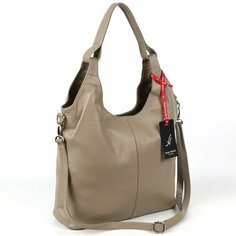 Сумка хобо Sergio Valentini, фактура матовая, серо-бежевый