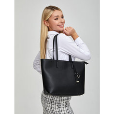 Сумка шоппер , фактура зернистая, черный Charmily