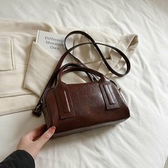 Сумка багет , фактура гладкая, бордовый Без бренда