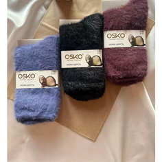 Носки OSKO, комплект, 3 пары, размер 37-41, черный, синий, бордовый