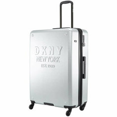 Чемодан DKNY, 75 л, серебристый