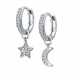 Серьги Яхонт, серебро, 925 проба, фианит, , бесцветный