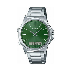Наручные часы CASIO, серебряный, зеленый