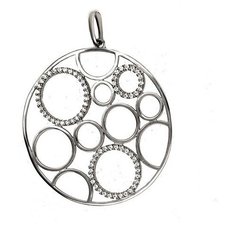 Подвеска The Jeweller, серебро, 925 проба, родирование, фианит, серебристый