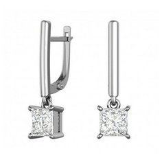 Серьги с подвесками The Jeweller, серебро, 925 проба, родирование, фианит, , серебристый