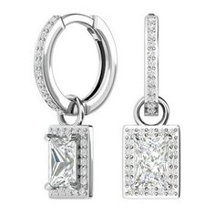 Серьги конго The Jeweller, серебро, 925 проба, родирование, фианит, , серебристый
