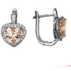 Серьги The Jeweller, серебро, 925 проба, родирование, фианит, , серебристый