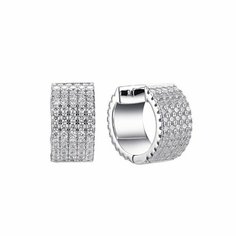 Серьги конго The Jeweller, серебро, 925 проба, родирование, фианит, , серебристый