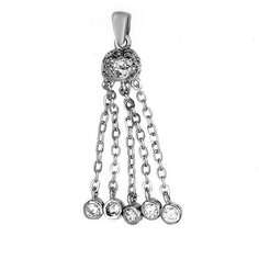 Подвеска The Jeweller, серебро, 925 проба, родирование, фианит, серебристый