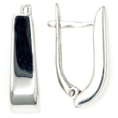 Серьги The Jeweller, серебро, 925 проба, родирование, , серебристый/черный