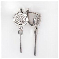 Серьги The Jeweller, серебро, 925 проба, фианит, , серебристый