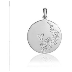 Подвеска The Jeweller, серебро, 925 проба, родирование, серебристый