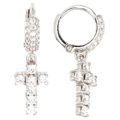 Серьги с подвесками The Jeweller, серебро, 925 проба, родирование, фианит, , серебристый