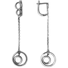 Серьги цепочки The Jeweller, серебро, 925 проба, родирование, , серебристый