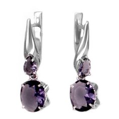Серьги с подвесками The Jeweller, серебро, 925 проба, родирование, , фиолетовый, серебристый