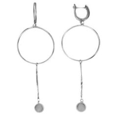 Серьги с подвесками The Jeweller, серебро, 925 проба, родирование, , серебристый
